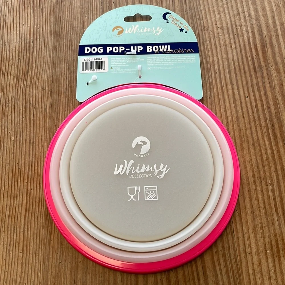 Collapsible Travel Bowl 33 Oz Glow in the Dark NWT